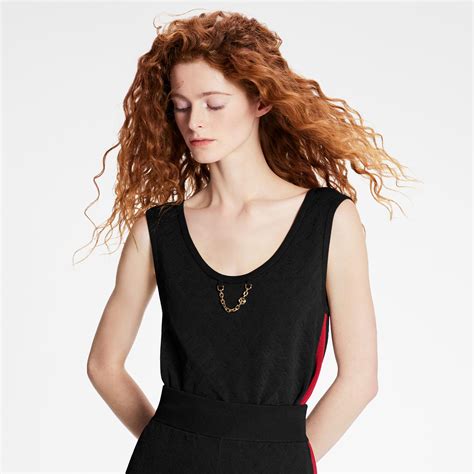 Embossed Monogram Sporty Tank Top .